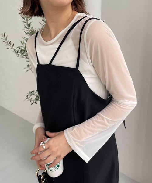 CAPRICIEUX LE'MAGE（カプリシューレマージュ）の「シアーロンT（Tシャツ/カットソー・レディース・オフホワイト/ブラック・FREE）」の21枚目の写真