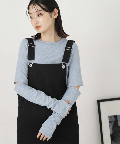 NANO universe(ナノユニバース)の「LB.04/3wayスリーブカットデザイントップス(Tシャツ/カットソー・レディース・ブラウン/ブルー/グレー系その他4・FREE)」の9枚目の写真