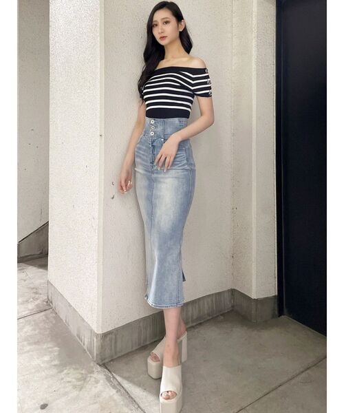 GYDA（ジェイダ）の「オフショルGGボタンニットTOPS（ニット/セーター・レディース・その他1/ブラック・FREE）」の20枚目の写真