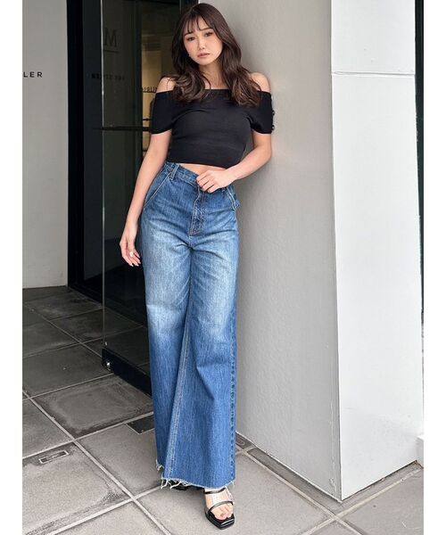 GYDA（ジェイダ）の「オフショルGGボタンニットTOPS（ニット/セーター・レディース・その他1/ブラック・FREE）」の21枚目の写真