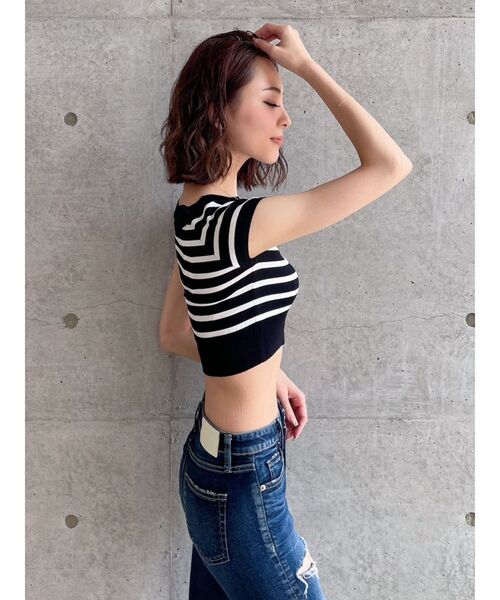 GYDA（ジェイダ）の「オフショルGGボタンニットTOPS（ニット/セーター・レディース・その他1/ブラック・FREE）」の5枚目の写真