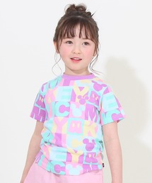Disney（ディズニー）の「親子お揃い パステル 総柄 ディズニー Tシャツ 8145K（Tシャツ/カットソー・キッズ）」