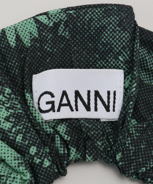 GANNI / ガニー】Printed Cotton Scrunchie（シュシュ）｜U by