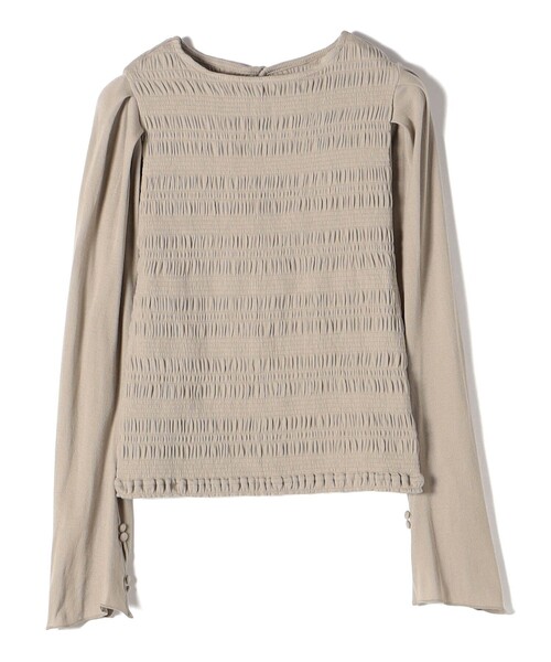 【セール】0 x ones：〈洗濯機可能〉シャーリング シアー プルオーバー（Tシャツ/カットソー）｜SHIPS（シップス）