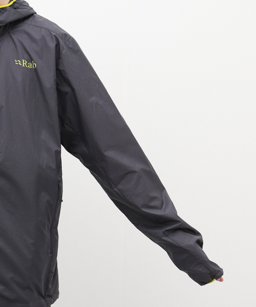 Rab（ラブ）の「【Rab/ラブ】Vital Hoody（マウンテンパーカー・メンズ・チャコールグレー/イエロー・LARGE/MEDIUM/SMALL）」の9枚目の写真