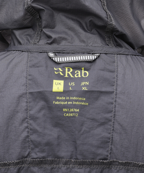 Rab（ラブ）の「【Rab/ラブ】Vital Hoody（マウンテンパーカー・メンズ・チャコールグレー/イエロー・LARGE/MEDIUM/SMALL）」の21枚目の写真