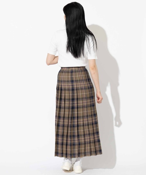 O'NEIL of DUBLIN（オニールオブダブリン）の「ONeil of Dublin オールプリーツマキシ リネンキルトスカート 90cm（スカート・レディース・ベージュ/レッド/グリーン系/グリーン系1/ネイビー/ライトブルー/ブラック・6/8/10）」の18枚目の写真