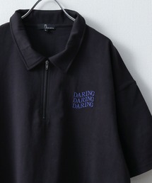 ZIP FIVE | 【ZIP FIVE】【ユニセックス】ハーフジップワンポイント刺繍 半袖Tシャツ/ポロシャツ(ポロシャツ)