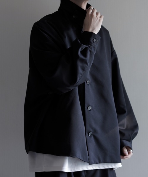 cussil/クシル】ドレスツイル 2wayハイネックワイドスリーブ