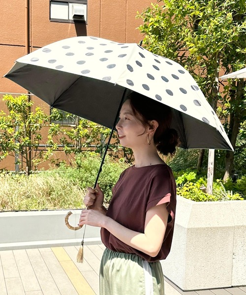 LEPSIM（レプシィム）の「晴雨兼用/長傘[柄]　178394（長傘・レディース・ブルー/ブラック/ベージュ・ONE SIZE）」の16枚目の写真