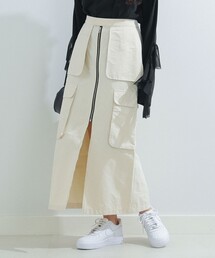Ray BEAMS | Ray BEAMS / フロント ジップ カーゴ タイトスカート(スカート)