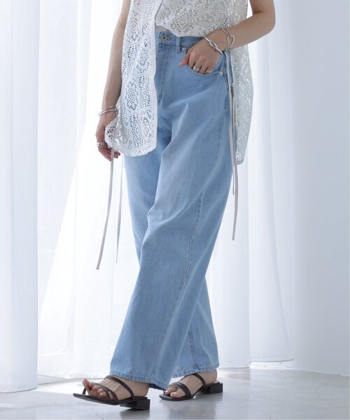 frames RAY CASSIN（フレームスレイカズン）の「カーブデニムパンツ（デニムパンツ・レディース・ライトインディゴブルー/ケミカルウォッシュ/インディゴブルー・FREE）」の4枚目の写真