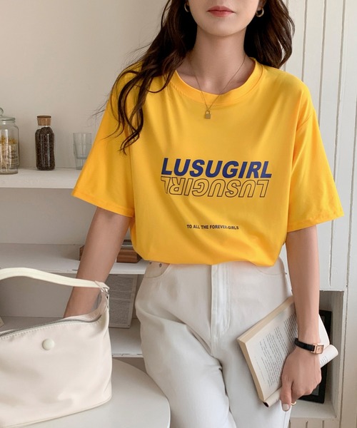 EPICKS（エピックス）の「ストリートロゴプリントＴシャツ（Tシャツ/カットソー・レディース・ブラック/ホワイト/ピンク/イエロー・MEDIUM/LARGE）」の3枚目の写真