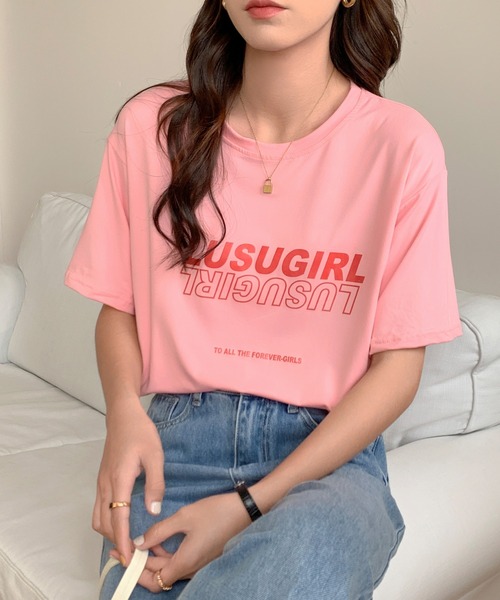 EPICKS（エピックス）の「ストリートロゴプリントＴシャツ（Tシャツ/カットソー・レディース・ブラック/ホワイト/ピンク/イエロー・MEDIUM/LARGE）」の7枚目の写真