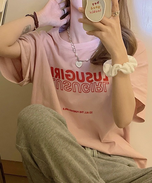 EPICKS（エピックス）の「ストリートロゴプリントＴシャツ（Tシャツ/カットソー・レディース・ブラック/ホワイト/ピンク/イエロー・MEDIUM/LARGE）」の10枚目の写真