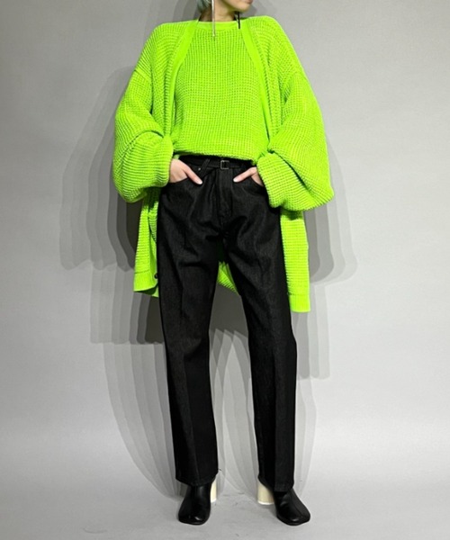 SUPERTHANKS(スーパーサンクス)の「フレアシルエットデニムパンツ/Washed flared denim trousers(デニムパンツ・メンズ・ブラック・M/L/S)」の8枚目の写真