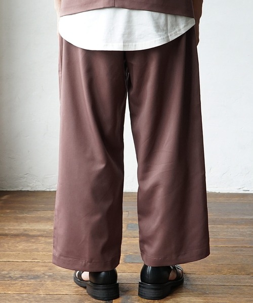 MinoriTY（マイノリティ）の「【MinoriTY】夏素材TRPUワイドパンツ ワイドスラックス ストレートパンツ メンズ 夏服【セットアップ対応】（スラックス・メンズ・ベージュ/モカ/サックスブルー/ブラック・L/M）」の17枚目の写真