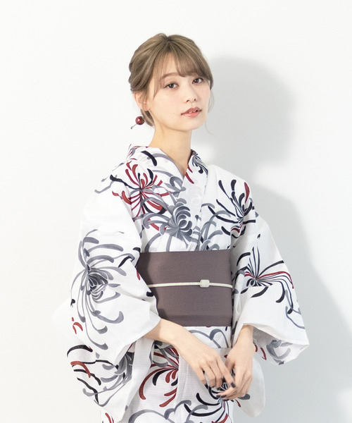 SOUBIEN(ソウビエン)の「夏を彩るレディース浴衣2点セット (浴衣+帯)(浴衣・レディース・ブルー系その他/ホワイト系その他/ホワイト系その他3/グレー系その他/ブルー系その他2/ホワイト系その他2/ブルー系その他3・FREE)」の2枚目の写真
