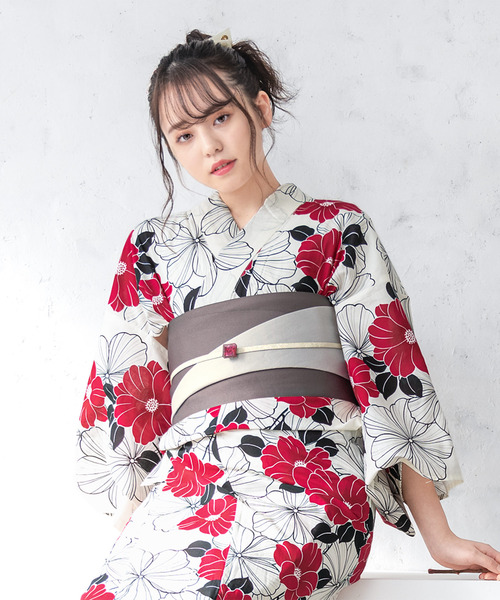 SOUBIEN(ソウビエン)の「夏を彩るレディース浴衣2点セット (浴衣+帯)(浴衣・レディース・ブルー系その他/ホワイト系その他/ホワイト系その他3/グレー系その他/ブルー系その他2/ホワイト系その他2/ブルー系その他3・FREE)」の3枚目の写真