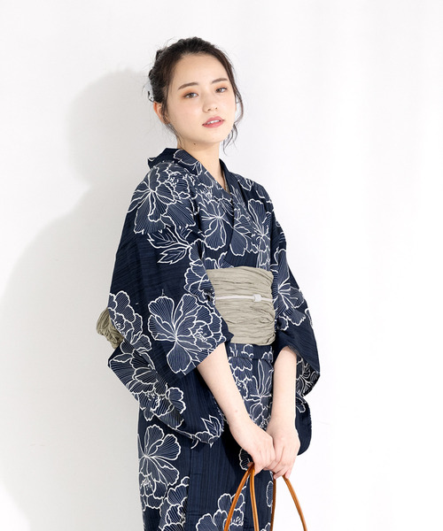 SOUBIEN(ソウビエン)の「夏を彩るレディース浴衣2点セット (浴衣+帯)(浴衣・レディース・ブルー系その他/ホワイト系その他/ホワイト系その他3/グレー系その他/ブルー系その他2/ホワイト系その他2/ブルー系その他3・FREE)」の7枚目の写真