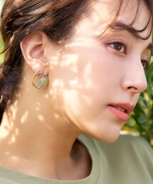 カラーアクリル＋フープピアス