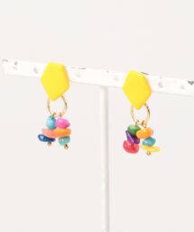 【atelier*mio】ポリマークレイ × シェルビジュー costume jewelry ピアス