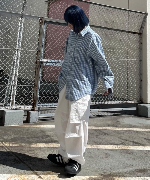 Snap club(スナップクラブ)の「【Snap club】ミリタリーパラシュートワイドカーゴパンツ(カーゴパンツ・レディース・ホワイト/ピンク/ブラック/カーキ・FREE)」の9枚目の写真