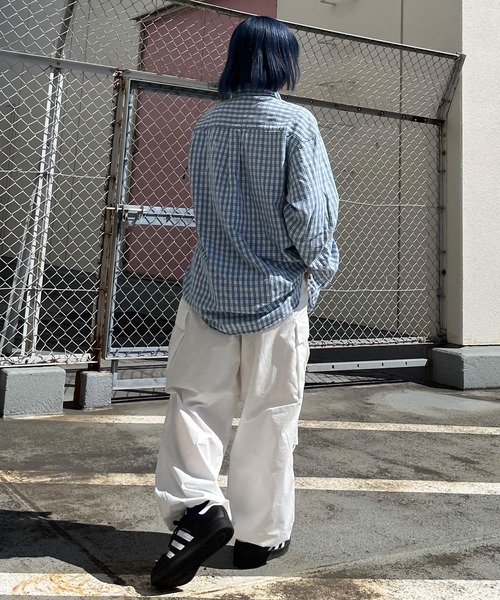 Snap club(スナップクラブ)の「【Snap club】ミリタリーパラシュートワイドカーゴパンツ(カーゴパンツ・レディース・ホワイト/ピンク/ブラック/カーキ・FREE)」の10枚目の写真