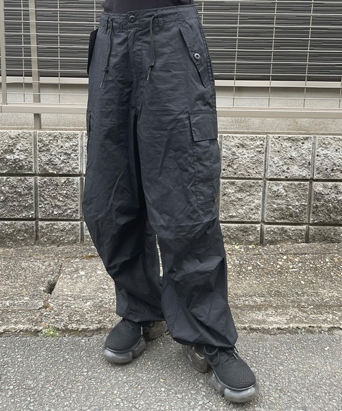Snap club】ミリタリーパラシュートワイドカーゴパンツ（カーゴ