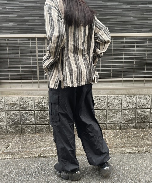 Snap club(スナップクラブ)の「【Snap club】ミリタリーパラシュートワイドカーゴパンツ(カーゴパンツ・レディース・ホワイト/ピンク/ブラック/カーキ・FREE)」の17枚目の写真