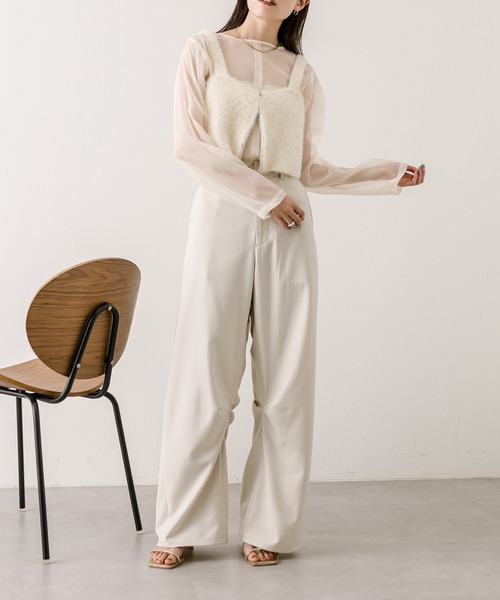 mystic（ミスティック）の「シャギーニットビスチェ（ベスト・レディース・ブラック/アイボリー/グレー・FREE）」の18枚目の写真