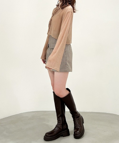 Heather(ヘザー)の「ラメシアーキャミ2Pカットソー 971975(Tシャツ/カットソー・レディース・ブラック/ベージュ/ライトグリーン・FREE)」の9枚目の写真