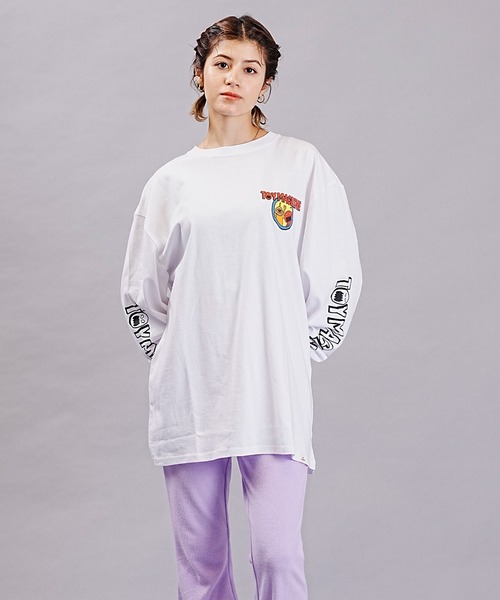 TOY　MACHINE（トイ　マシーン）の「【ムラサキスポーツ別注】TOY MACHINE/トイマシーン ロゴロンＴ オーバーサイズ バックロゴ MTMFDLT16（Tシャツ/カットソー・レディース・ホワイト/オリーブ/ブラック・L/M）」の11枚目の写真