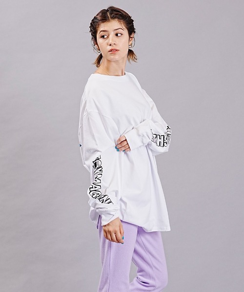 TOY　MACHINE（トイ　マシーン）の「【ムラサキスポーツ別注】TOY MACHINE/トイマシーン ロゴロンＴ オーバーサイズ バックロゴ MTMFDLT16（Tシャツ/カットソー・レディース・ホワイト/オリーブ/ブラック・L/M）」の15枚目の写真