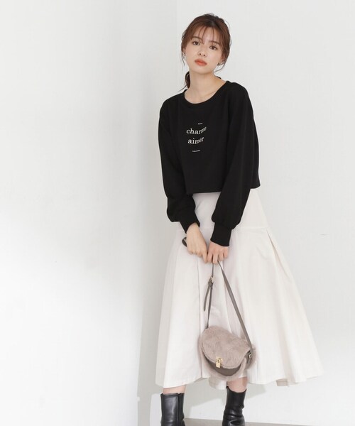 PROPORTION BODY DRESSING（プロポーションボディドレッシング）の「ロゴデザインショート丈プルオーバー / 1213260901（Tシャツ/カットソー・レディース・ブラック/ブルー/ホワイト系その他・FREE）」の5枚目の写真