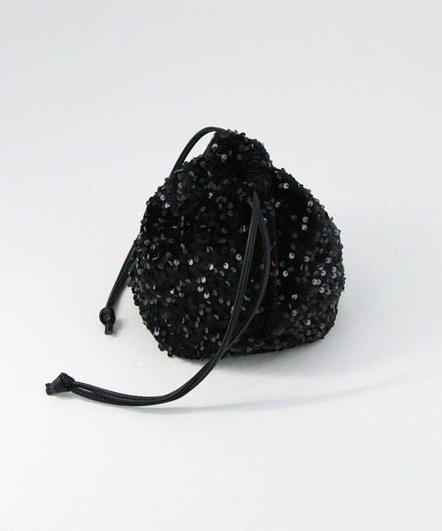 Gready Brilliant（グレディブリリアン）の「スパンコール巾着（クラッチバッグ・レディース・ブラック・FREE）」の6枚目の写真