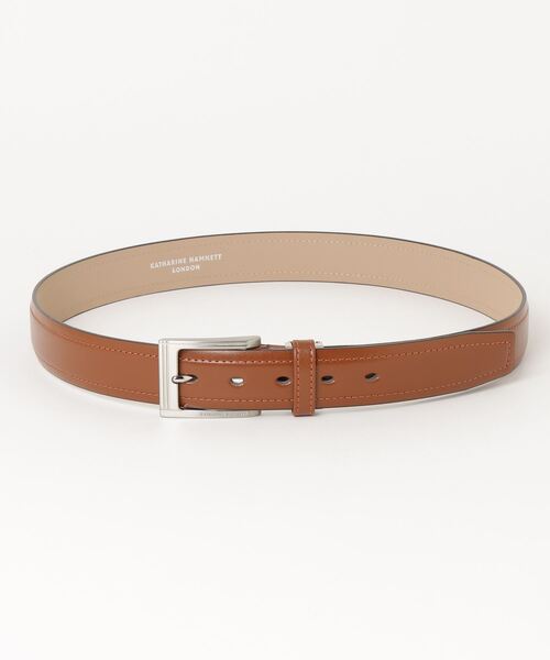 KATHARINE HAMNETT LONDON （キャサリンハムネットロンドン）の「KATHARINE HAMNETT LONDON/キャサリンハムネットロンドン 本革ベルト (506038)（ベルト・メンズ・ブラック/ダークブラウン・FREE）」の4枚目の写真