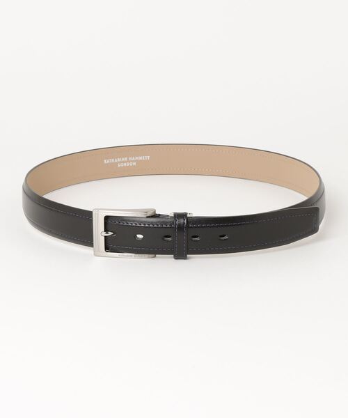 KATHARINE HAMNETT LONDON （キャサリンハムネットロンドン）の「KATHARINE HAMNETT LONDON/キャサリンハムネットロンドン 本革ベルト (506038)（ベルト・メンズ・ブラック/ダークブラウン・FREE）」の5枚目の写真