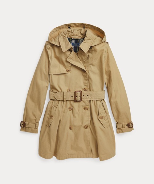 セール】ウォーターレジスタント フーデッド トレンチ コート