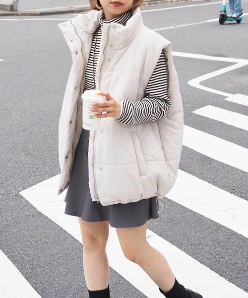 tiptop（ティップトップ）の「【選べる2タイプ】スタンドカラーBIGベスト（ベスト・レディース・ホワイト系その他/アイボリー/ブラック/ブラック系その他・FREE）」の20枚目の写真