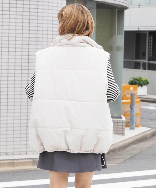 tiptop（ティップトップ）の「【選べる2タイプ】スタンドカラーBIGベスト（ベスト・レディース・ホワイト系その他/アイボリー/ブラック/ブラック系その他・FREE）」の21枚目の写真