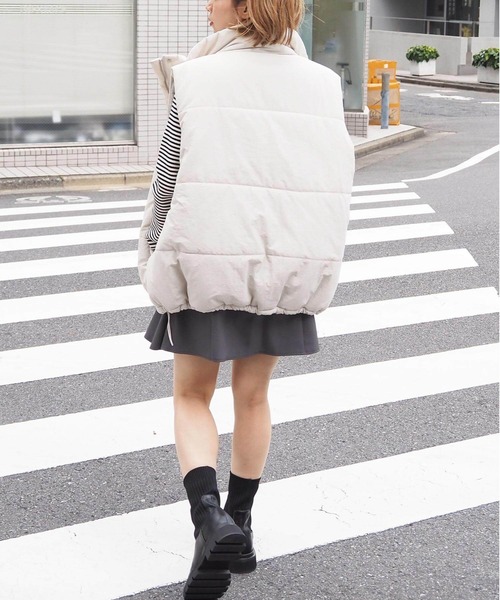 tiptop（ティップトップ）の「【選べる2タイプ】スタンドカラーBIGベスト（ベスト・レディース・ホワイト系その他/アイボリー/ブラック/ブラック系その他・FREE）」の22枚目の写真