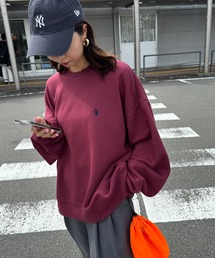 【WEB限定】[U.S. POLO ASSN./ユーエスポロアッスン] 別注 ワンポイントロゴ刺繍 クルーネックスウェット