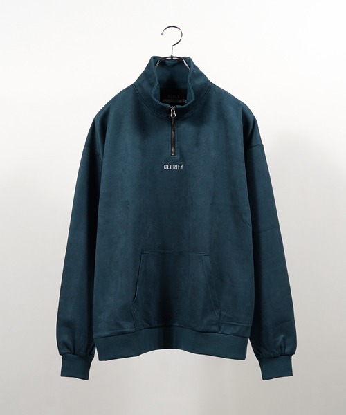 1111clothing(ワンフォークロージング)の「ロゴ刺繍 フェイクスエード ハーフジップ / Logo embroidery faux suede half zip(その他トップス・メンズ・アイボリー/チャコールグレー/ブラウン/ダークグリーン・M/L)」の20枚目の写真