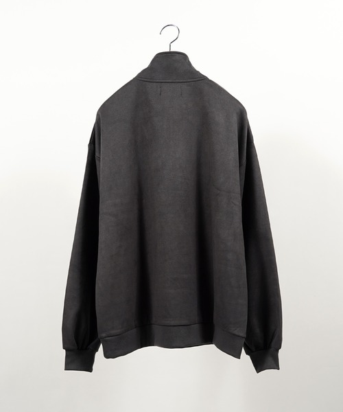 1111clothing(ワンフォークロージング)の「ロゴ刺繍 フェイクスエード ハーフジップ / Logo embroidery faux suede half zip(その他トップス・メンズ・アイボリー/チャコールグレー/ブラウン/ダークグリーン・M/L)」の11枚目の写真