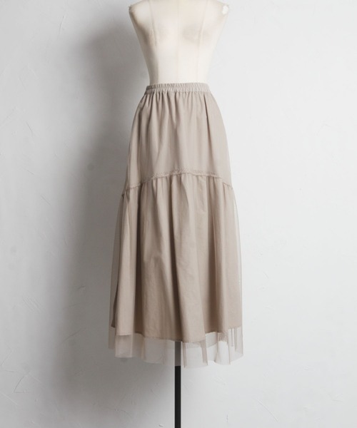 tocco closet（トッコ　クローゼット）の「【ZOZO限定】リバーシブル切替チュールスカート（スカート・レディース・ブラック/グレイッシュベージュ・M）」の10枚目の写真