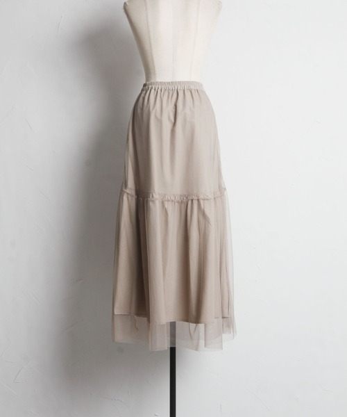 tocco closet（トッコ　クローゼット）の「【ZOZO限定】リバーシブル切替チュールスカート（スカート・レディース・ブラック/グレイッシュベージュ・M）」の18枚目の写真