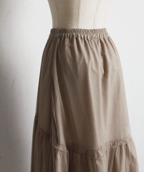 tocco closet（トッコ　クローゼット）の「【ZOZO限定】リバーシブル切替チュールスカート（スカート・レディース・ブラック/グレイッシュベージュ・M）」の22枚目の写真
