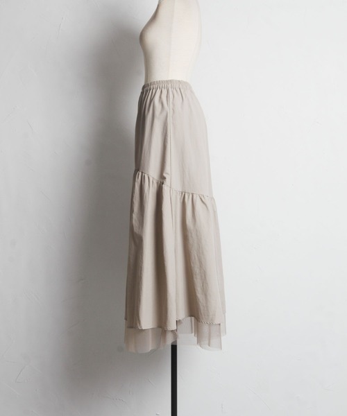 tocco closet（トッコ　クローゼット）の「【ZOZO限定】リバーシブル切替チュールスカート（スカート・レディース・ブラック/グレイッシュベージュ・M）」の17枚目の写真