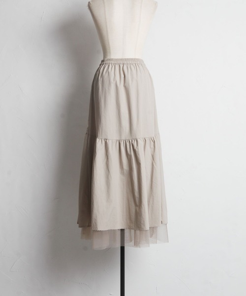 tocco closet（トッコ　クローゼット）の「【ZOZO限定】リバーシブル切替チュールスカート（スカート・レディース・ブラック/グレイッシュベージュ・M）」の21枚目の写真